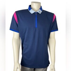 Original Penguin S/S Polo Shirt with Front Zip Closure Excellent Condition Sz XL